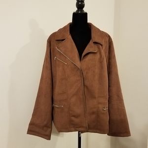 Plus Faux Suede Coat